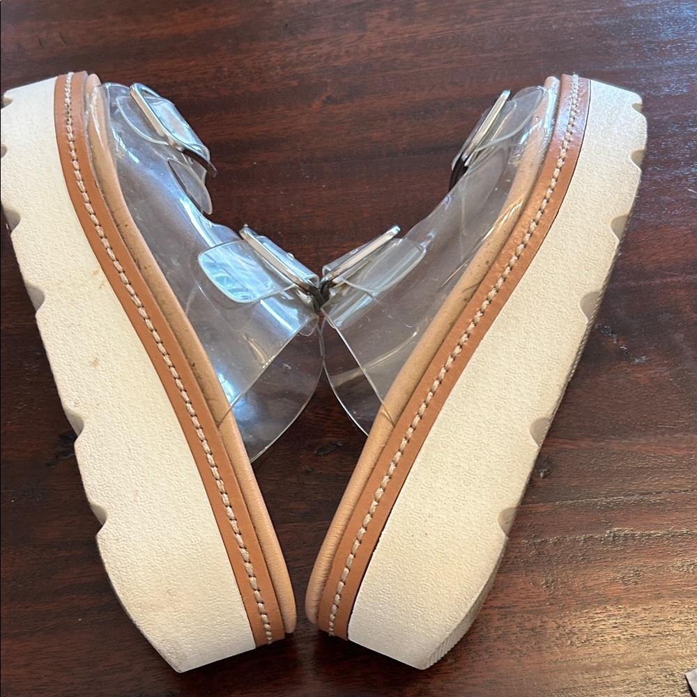 Chinese Laundry Clear Buckle platform Mules - Picture 5 of 6